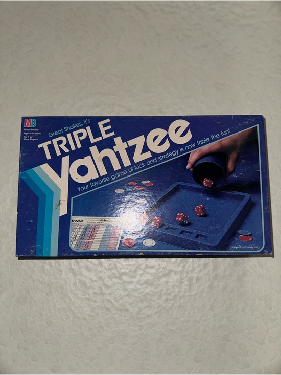 Milton Bradley Other - Milton Bradley Triple Yahtzee Vintage 1982 Board Game Complete Set Like New